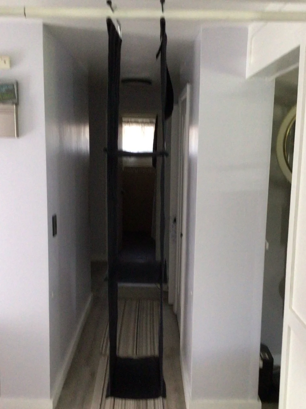 Locker Ladder Hanging Closet Organizer Shelf - Black